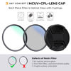 Picture of K&F Concept 46mm UV CPL Lens Cap Filters Kit -18 Multi-Coated MCUV Lens Protection Filter+ Circular Polarizer+Lens Cover+Cleaning Cloths Kit for Camera Lens (K Series)