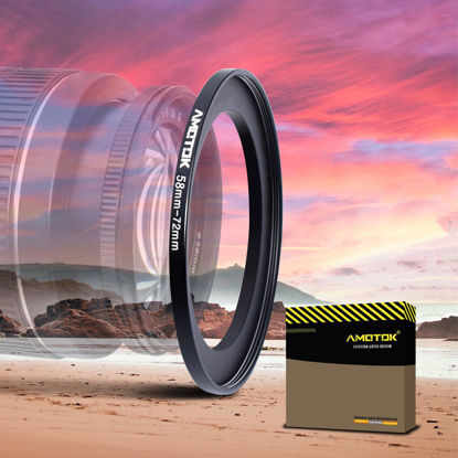Picture of 58mm Lens to 72mm Camera Filters Ring Compatible All 58mm Camera Lenses to 72mm UV CPL ND Filter Accessory and 72mm Lens Hood(58-72mm)