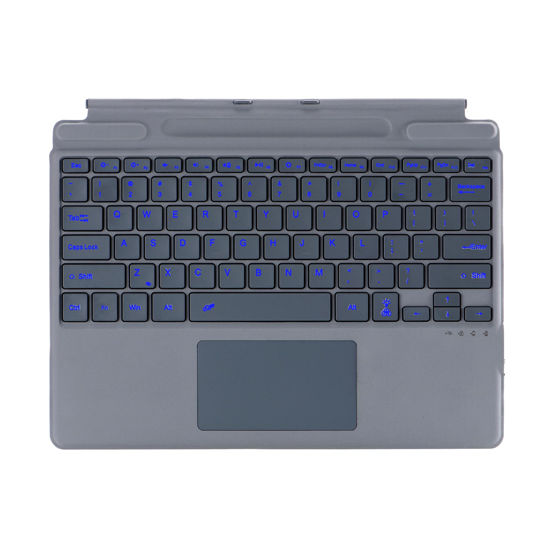 Picture of Zoof Type Cover for Microsoft Surface Pro 11 / Pro 10 / Pro 9 / Pro 8 / Pro X, 13 inch, Portable Slim Bluetooch Keyboard with Touchpad, Pen Holder (Gray with Backlit)