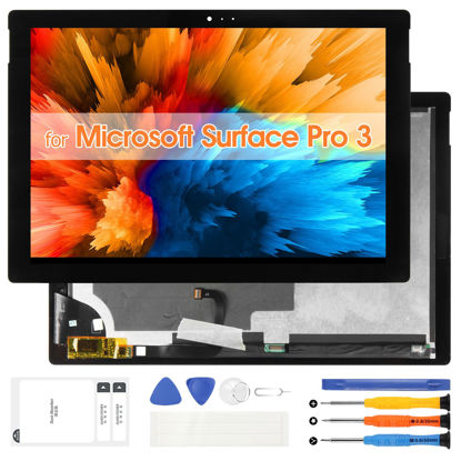 Picture of for Microsoft Surface Pro 3 Screen Replacement for Surface Pro 3 1631 LCD Display V1.1 LTL120QL01-003 TOM12H20 Digitizer Touch Screen Assembly Repair Parts(Black,12.0 inch)