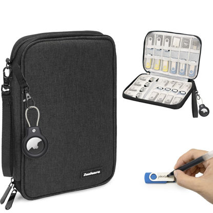 Picture of Zealearn USB Flash Drive Case with Labels, USB Organizer Holds 24 Pcs, USB Case,USB Stick Holder,USB Storage Case,USB Organizer,Thumb Drive Case,Compatible with Samsung/Sandisk/Jump Drive,etc, Black