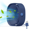 Picture of Simpeak Small USB Fan Small Quiet Portable USB Powered ONLY (No Battery), Cooling 3 Speed Setting 360° Adjustable Swivel Desktop Fan Personal Fan for Home Office Bedroom Outdoor Travel Summer, Blue