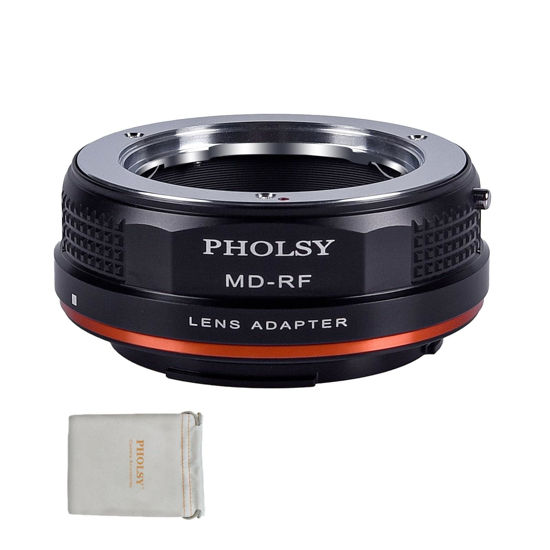 Picture of PHOLSY Lens Mount Adapter Manual Focus: Compatible with Minolta Rokkor MD (MC/SR) Lens to Canon RF (EOS R-Type) Camera Body