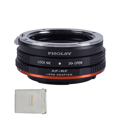Picture of PHOLSY Lens Mount Adapter Manual Focus: Compatible with Sony A (Minolta AF) Lens to Canon RF (EOS R-Type) Camera Body