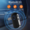 Picture of Bluetooth Receiver for Car for iPhone 16 Pro Max/16 Plus/16 Pro 15, 3.5mm AUX Bluetooth Car Adapter Portable, Wireless Audio Receiver for Home Stereo/Wired Headphones,Hands-Free Call,16H Battery Life