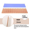 Picture of Haojiaho M.2 Heatsink 67x18x2mm PS5 2280 SSD Pure Copper Heatsink Kit Cooler Heat Sink with Silicone Based Thermal Pad for Cooling M.2 SSD NVME Laptop