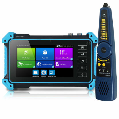 Picture of CCTV Tester IPC-5200 Plus,Full HD Display Video Monitor,8MP CVI TVI AHD SDI CVBS Tester with Cable Tracer, IP Discovery, 5inch IPS Touch Screen IP Camera Tester, PTZ Control,VGA and HDMI Input