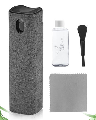 Picture of Car Screen Cleaner Spray and Wipe Car Cleaning Kit iPad Cleaner for iPhone Computer Laptop Tablet MacBook Tesla Display Cell Phone Eyeglasses（Grey）