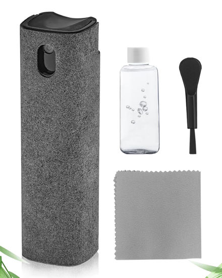 Picture of Car Screen Cleaner Spray and Wipe Car Cleaning Kit iPad Cleaner for iPhone Computer Laptop Tablet MacBook Tesla Display Cell Phone Eyeglasses（Grey）