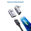 Picture of Cable Matters 2-Pack 40Gbps Right Angle USB C Adapter, Up to [4K@240Hz Video, 240W Charging, 40Gbps Data Transfer] 90 Degree USB C Adapter, Compatible with Thunderbolt 4, iPhone 16, Steam Deck