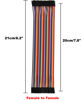 Picture of California JOS 40 PCS 20 CM (8 inch) Breadboard Jumper Wires Wire Length Optional Dupont Cable Assorted Kit Female to Female Multicolored Ribbon Cables