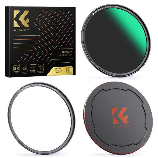 Picture of K&F Concept 58mm Magnetic ND64 Lens Filter (6-Stop Fixed Neutral Density Filter) Magnetic Basic Ring + Filter Cap with 28 Multi-Layer Coatings for Camera Lens (Nano-X Series)