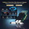 Picture of Binardat 2 Port 10G Ethernet PCIe Network Adapter, Intel X540 chip LAN Controller, 10G/1G/100Mbps Ethernet RJ45 NIC Card for Windows/Linux/VMware