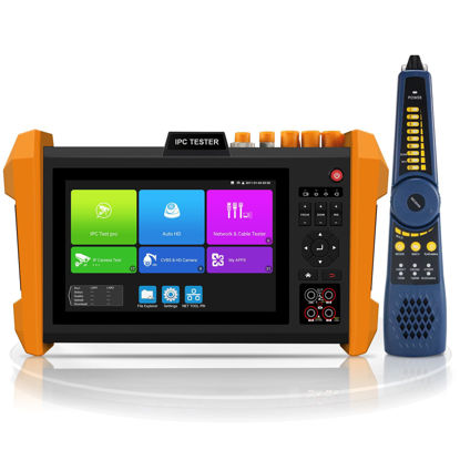 Picture of WANLUTECH 8K IP Camera Tester, Upgraded IPC Tester SFP Optical Module Port Support 8MP AHD CVI TVI SDI CVBS Test OPM VFL DMM HDMI in VGA in TDR Breakpoint Test (K15-CLMOVTADHSEFG)
