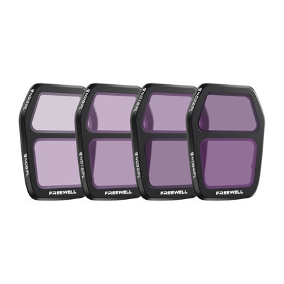 Picture of Freewell Air 3S Bright Day Filters Split ND4PL/ND8PL, ND8PL/ND16PL, ND16PL/ND32PL, ND32PL/ND64PL for Control Light & Reduce Glare for Vivid Aerial Shots