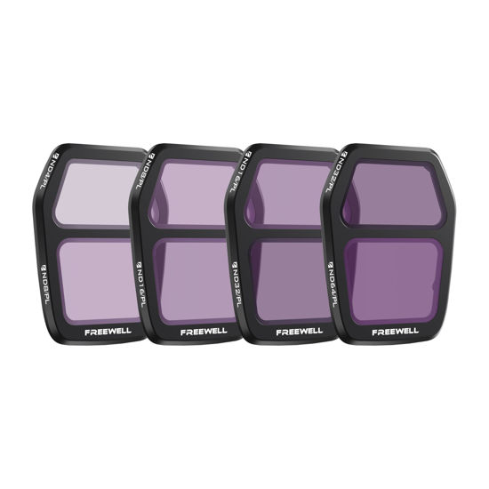 Picture of Freewell Air 3S Bright Day Filters Split ND4PL/ND8PL, ND8PL/ND16PL, ND16PL/ND32PL, ND32PL/ND64PL for Control Light & Reduce Glare for Vivid Aerial Shots