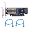 Picture of chenyang M.2 NVME to PCIe 3.0/4.0 X16 ＆ SATA/MSATA SSD to SATA 3 in 1 Combo SSD Upgrade Expansion Card Adapter