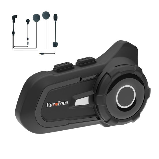 Picture of EuroFone S2 Helmet Bluetooth Headset,800meters 2 Riders Bluetooth Helmet Intercom Headset with CVC Noise Sound Quality Speakers Communication Systems Motorcycle