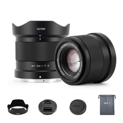 Picture of VILTROX 56mm F1.7 SLR Camera Lens Z-Mount AF APS-C Large Aperture Wide-Angle Auto Focus Format Portrait Lens for Nikon Z5 Z50 Z6 Z6II Z7 Z7II ZFC Z30 Z9 Z8 ZF