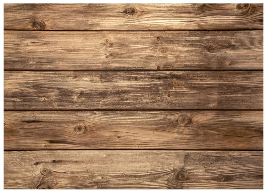 Picture of WOLADA 7x5FT Rustic Wood Wall Backdrop Natural Brown Wooden Board Photography Background Baby Shower Birthday Party Cake Table Decoration Banner Backdrops Photo Booth Prop 11839