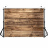 Picture of WOLADA 7x5FT Rustic Wood Wall Backdrop Natural Brown Wooden Board Photography Background Baby Shower Birthday Party Cake Table Decoration Banner Backdrops Photo Booth Prop 11839