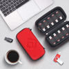 Picture of QUENZROC USB Flash Drive Case Organizer Fits 20 Thumb Drives USB Sticks Holder Hard Storage Case Portable Box Travel Carrying Pouch Red
