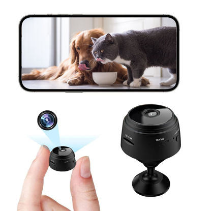 Picture of ZMDCAM Hidden Camera Wireless, Mini Spy WiFi 1080P HD Camera for Home Security, APP Control Surveillance Camera Indoor Outdoor for Baby Pet, Secret Nanny Cam with Night Vision(Video Only)