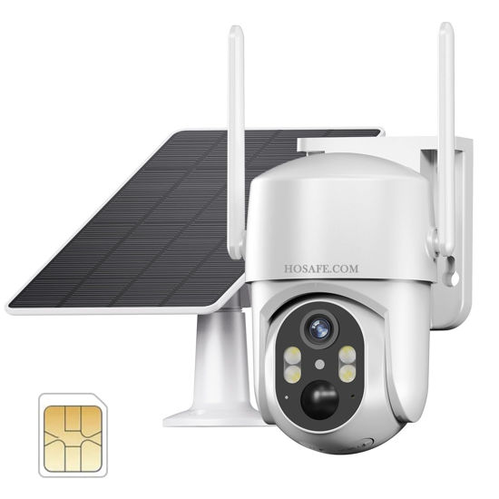 Picture of 4G LTE Cellular Security Camera Wireless Outdoor, Solar Battery Powered Cameras for Home Surveillance, PIR Human Detection, 2K HD Color Night Vision, 2-Way Audio, Cloud & SD Card, Works with Phone APP