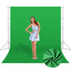 Picture of UTEBIT Green Backdrop 5 x 6.5ft Green Screen Photography Background Polyester Fabric Green Cloth Back Drop for Video/Studio/Photo/Live/Editting(Backdrop Only)