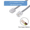 Picture of Telephone landline Extension Cord Cable Cord with Standard RJ-11 6P4C Plug (3Ft-3Pack, Silver)