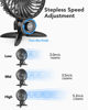 Picture of AaoLin USB Small Fan, Desk Fans with CVT Variable Speeds, Strong Cooling Airflow, Quiet Portable, Desktop Mini Personal Fan for Room, Home,Office, Bedroom-USB Powered (Black-02)