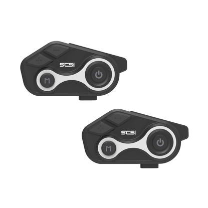 Picture of Motorcycle Bluetooth Intercom 1000m 2 Riders Motorbike Helmet Communication System Headset Universal Wireless Interphone (Waterproof/Handsfree/Stereo Music/GPS/FM/2 Pack)
