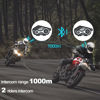 Picture of Motorcycle Bluetooth Intercom 1000m 2 Riders Motorbike Helmet Communication System Headset Universal Wireless Interphone (Waterproof/Handsfree/Stereo Music/GPS/FM/2 Pack)