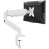 Picture of MOUNTUP Single Monitor Desk Mount, Adjustable Gas Spring Monitor Arm, Support Max 32 Inch, 4.4-17.6lbs Screen, Computer Monitor Stand Holder with Clamp/Grommet Mounting Base, VESA Mount Bracket, White