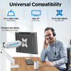 Picture of MOUNTUP Single Monitor Desk Mount, Adjustable Gas Spring Monitor Arm, Support Max 32 Inch, 4.4-17.6lbs Screen, Computer Monitor Stand Holder with Clamp/Grommet Mounting Base, VESA Mount Bracket, White