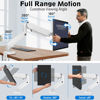Picture of MOUNTUP Single Monitor Desk Mount, Adjustable Gas Spring Monitor Arm, Support Max 32 Inch, 4.4-17.6lbs Screen, Computer Monitor Stand Holder with Clamp/Grommet Mounting Base, VESA Mount Bracket, White