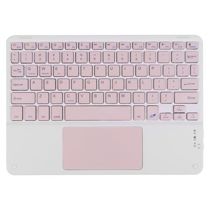 Picture of Wireless Bluetooth Keyboard,Ultra Slim Rechargeable Portable with Touchpad 10 Inch Wireless Keyboard and Trackpad for iOS Android Windows iPad iPhone Samsung Microsoft Surface(Pink)