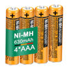 Picture of Triangle Power 4 Pack HHR-65AAABU NI-MH Rechargeable Battery for Panasonic 1.2V 630mAh AAA Battery for Cordless Phones