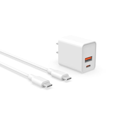Picture of 20W USB-C Fast Charger Fit for iPad Air M2 11/13 Inch 6th Gen A2903 A2899, Fit for iPad Air 4th/5th Gen with 2 Charging Ports and 6FT Power Cord Cable