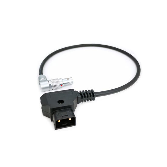Picture of Teradek SmallHD ARRI RED Flexible Power Cable D-tap to Rotatable 0B 2-Pin Male Right Angle, Gold Mount V-Mount Dtap to Teradek Bolt, Z CAM