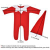 Picture of ForBaysy Newborn Baby Christmas Photo Props Outfit Infant Boys Girl Photoshoot Costume Red jumpsuit With Xmas Hat