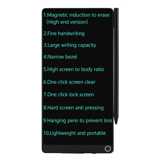 Picture of Mini LCD Writing Tablet Updated, 6.5in Erasable Reusable Electronic Drawing Pads, Electronic scratchpad, Hanging pens (Black)