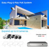 Picture of JouSecu 3MP 8CH Security Camera System, 4pcs PoE Security Cameras Wired with Motion Detection, One-Way Audio, 3MP 8CH NVR for 24-7 Recording, NO Hard Drive
