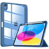 Picture of TiMOVO Case for iPad 10th Generation 2022, iPad 10 Case with Pencil Holder, Hybrid Protective Cover for iPad 10.9 inch, Smart Shell with Clear Back, Auto Wake/Sleep - Abyss Blue