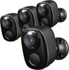 Picture of Rraycom 4Pack Security Cameras Wireless Outdoor,2K Battery Powered AI Motion Detection Siren Alarm Surveillance Indoor Home Camera, Color Night Vision, 2-Way Talk, Waterproof, Cloud/SD, Works w/Alexa