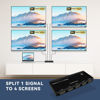 Picture of 8K HDMI Splitter 1 in 4 out 4K 120Hz, HDMI Duplicator Adapter 1 to 4 Output Simultaneously for 4 Displays, Support Full HD 1080P 3D HDCP 1.4 for PS3/4, Blu-Ray DVD Player - Not for Extend (8K 1in4out)