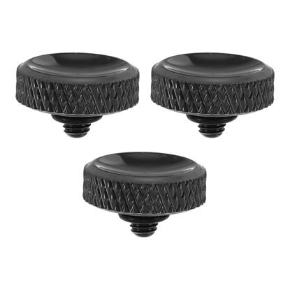 Picture of PATIKIL Camera Shutter Button, 3 Pack Soft Shutter Release Button Pure Copper Camera Button Carved Suitable for Nikon for Fujifilm for Leica DSLR/SLR Camera, Black