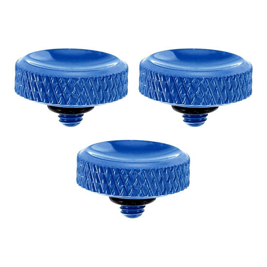 Picture of PATIKIL Camera Shutter Button, 3 Pack Soft Shutter Release Button Pure Copper Camera Button Carved Suitable for Nikon for Fujifilm for Leica DSLR/SLR Camera, Blue