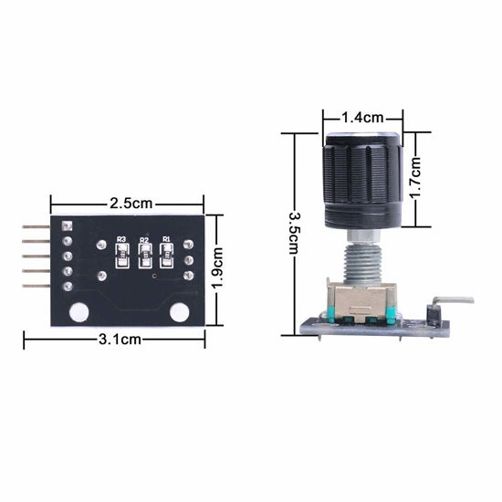 GetUSCart- WayinTop 5pcs 360 Degree Rotary Encoder Module KY-040 Brick ...