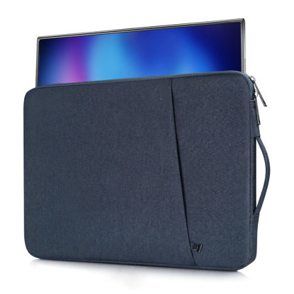 Picture of 15.6 Inch Portable Monitor Case Carrying Sleeve for Anyuse YxK Forhelp Newsoul KYY InnoView Arzopa/ASUS Zenscreen 15.6" Portable Monitors Computer Bag,Navy Blue